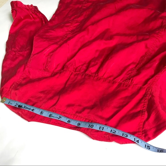 Silk Blend Tunic with Pockets and Lantern Sleeves - Picture 12 of 12